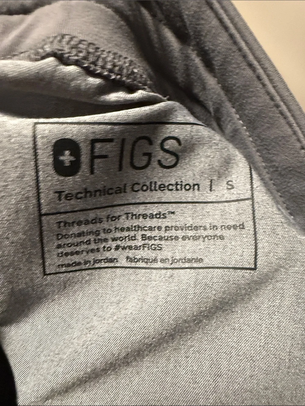Figs Women’s Zamora Jogger Gray Scrub Pant Sz s